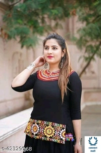 Stylish  RETRO  Women Ethenic Embroidered Rayon  Skirts And Tops - XXL